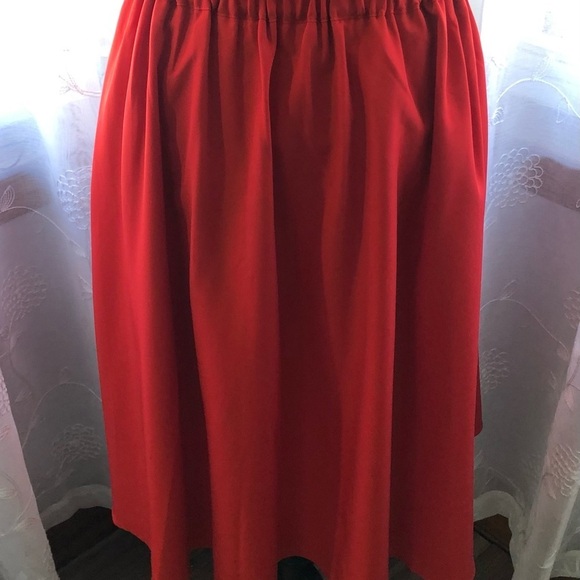 Urban Coco red skirt pleated SZ M midi - Picture 5 of 11